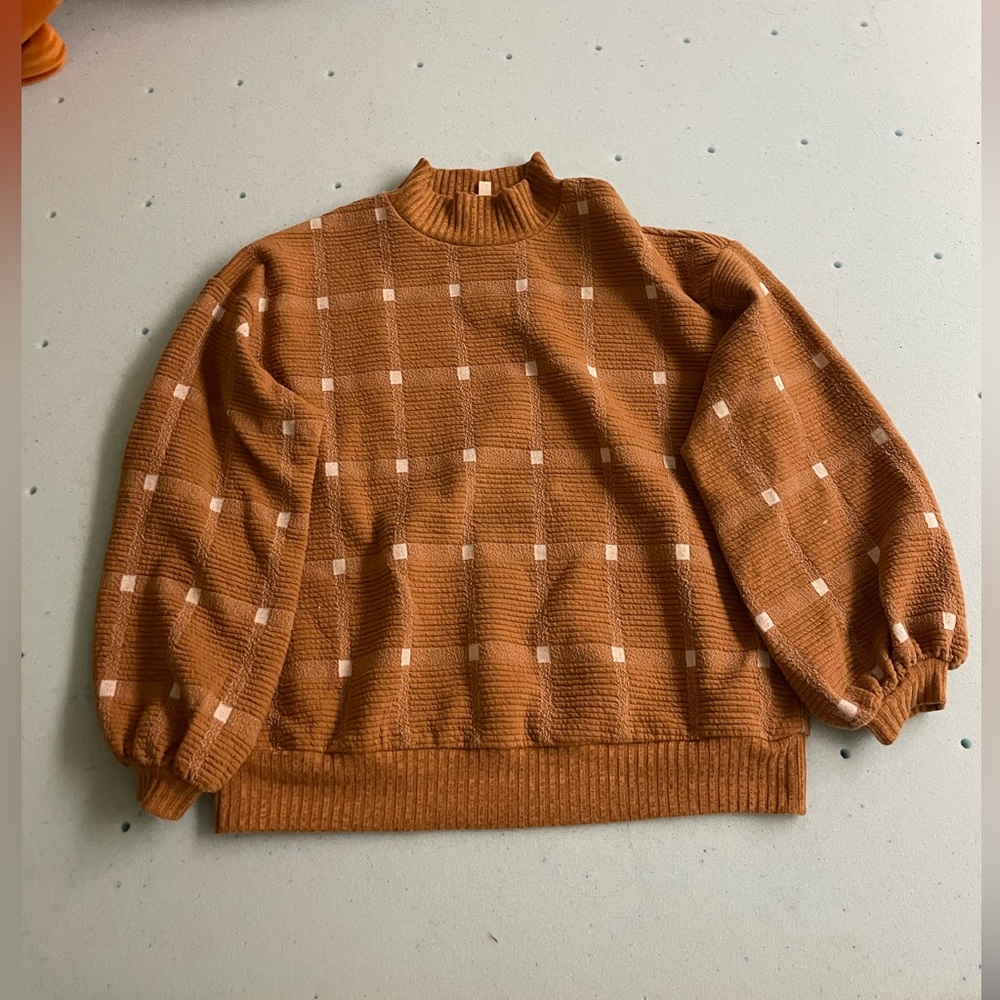 porridge/anthropologie orange sweater